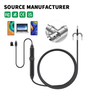 Endoscope d'inspection de canalisation HD 1080P, 6,4 mm, 8 LED, étanche IP67, boroscope articulé pour la vérification des canalisations automobiles - Product Image 1