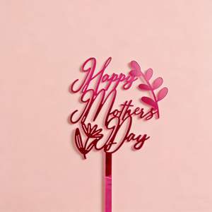Décoration de gâteau pour <span class=keywords><strong>la</strong></span> fête des mères, accessoire de gâteau, topper de gâteau double couche, fête des mères - Product Image 2
