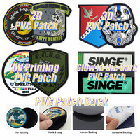 Patchs en PVC souple, badges brodés en caoutchouc pour vêtements, sacs et accessoires de mode, patchs en PVC imperméables