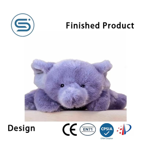 Peluche a Forma di Elefante Viola Personalizzato all'Ingrosso, Giocattoli Portatili per Bambini, Piccoli Peluche come Regali - Product Image 1