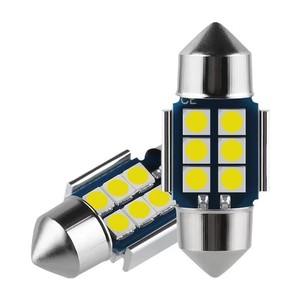 Ampoule LED TCYATO <span class=keywords><strong>28mm</strong></span> <span class=keywords><strong>C5W</strong></span> 3030 6SMD pour voiture, éclairage de lecture de toit sans erreur, lumière de toit, autres accessoires d'éclairage pour voitures - Product Image 2