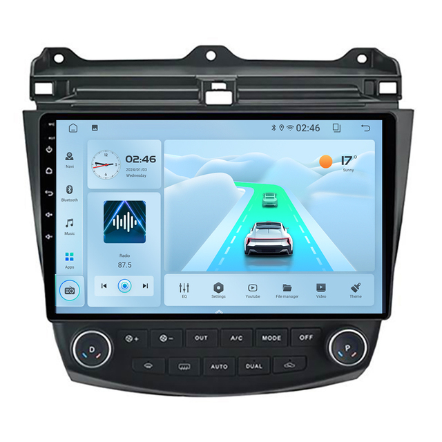 New Head Unit Android Auto Radio 2DIN for Honda Accord 7 2003-2008 10 INCH Multimedia Dvd GPS Navigation Stereo WIFI Car Player