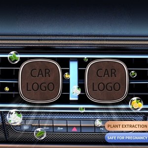 ที่วางน้ำหอมปรับอากาศในรถยนต์คุณภาพสูง วัสดุโลหะผสมสังกะสีและหนัง ชุด 3 ชิ้น กลิ่นหอมติดทนนาน - Product Image 1