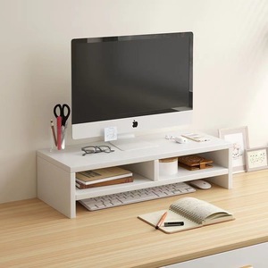 Support de rangement de bureau avec support pour écran, organisateur multifonctionnel pour bureau et espace d'étude, forme rectangulaire, type sur pied - Product Image 1
