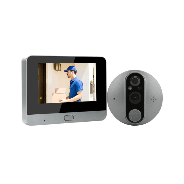 4.3 Inch Indoor Monitor Digital Door Viewer Wifi Tuya Peephole with Doorbell Camera 1080P