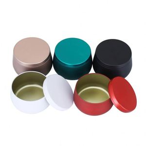 Wholesale 4OZ 8OZ Luxury Empty <b>Red</b> White Black Brown Green Tinplate Jars Screen Printing for <b>Candle</b> Screw Cap Lids 100pcs Carton - Product Image 4