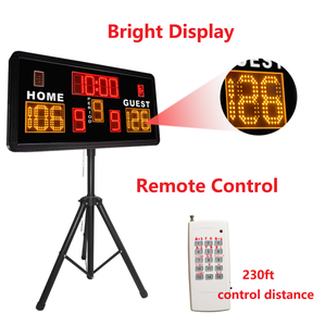 YIZHI 0,9 m aleación <span class=keywords><strong>de</strong></span> aluminio <span class=keywords><strong>de</strong></span> alta potencia multifunción LED marcador <span class=keywords><strong>de</strong></span> baloncesto Digital electrónico con Control remoto y trípode - Product Image 3