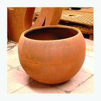 Pots de plantes en acier métallique sur mesure, design moderne, jardinière longue en acier corten
