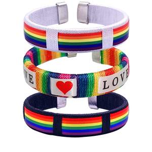 Pride Rainbow LGBT pulsera hecha a mano trenzada ajustable <span class=keywords><strong>Gay</strong></span> Pride accesorios <span class=keywords><strong>amistad</strong></span> cadena pulsera para lesbianas bisexuales - Product Image 1