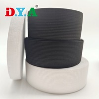 Usine En Gros Polyedter Latex 1.5cm - 5 cm Tricot Blanc/Noir Tricoté Bande Élastique pour Vêtements Vêtement