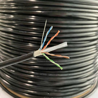 Kabel Lan Cat7 Cat6a Ethernet luar ruangan Cat8 solusi OEM ODM terlindung kawat kabel jaringan 1000ft