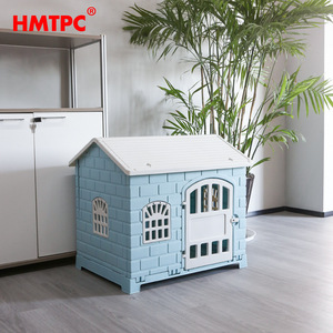 บ้านสุนัขพลาสติก HMTPC สีฟ้าอ่อน กันน้ำ สำหรับสุนัขขนาดเล็ก ใช้กลางแจ้ง - Product Image 1