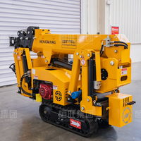 Grue araignée sur chenilles de 1 tonne, design compact et pliable, moteur Honda, haute efficacité, hauteur de levage de 8 m, certifiée CE, utilisation en intérieur