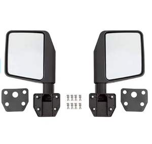 Accesorios para coche HW, puerta de medio tubo para <span class=keywords><strong>Jeep</strong></span> Wrangler JL 2018 + 4 puertas con espejos 4X4, puertas de tubería en forma de telaraña todoterreno - Product Image 4