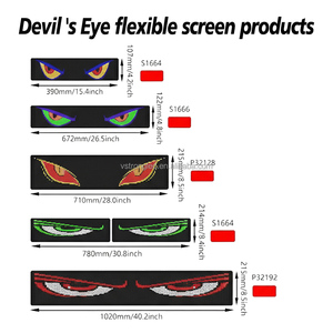 Panneau d'affichage LED RVB flexible programmable extérieur IP65 P4 P5 étanche, autocollants de texte, pour vitrine de magasin, fenêtre de voiture, matrice SDK P25, garantie <span class=keywords><strong>1</strong></span> an - Product Image 3