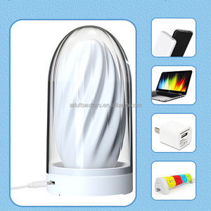 ソフトシリコンストローカースリーブオナホールUSB充電式加熱ロッド男性用オナニーカップセックストイ - Product Image 5