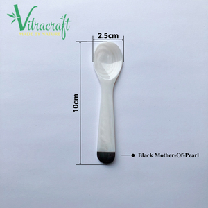 Cuillère à caviar incrustée de nacre noire naturelle Design extrêmement élégant Choix parfait pour profiter du caviar Taille 10cm - Product Image 6