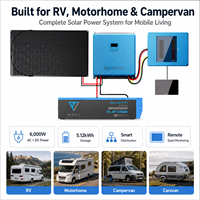 Système de stockage solaire hors réseau 5kW 48V, batterie LFP 5.12kWh, durée de vie 6000 cycles, longévité 17 ans pour cabane, camping-car et bateau