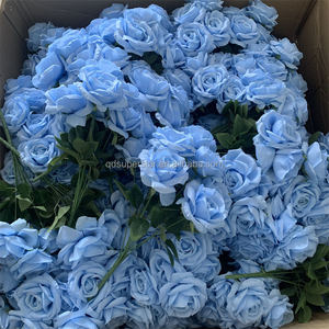 <span class=keywords><strong>Rosas</strong></span> Artificiales de Alta Calidad al por Mayor, <span class=keywords><strong>Ramo</strong></span> de Flores Grandes Azules, Arreglos Florales, 9 Cabezas de <span class=keywords><strong>Rosas</strong></span> de Seda al por Mayor, B-823 - Product Image 6