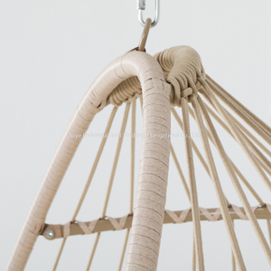 Leisure Foldable Hanging Chair Indoor Outdoor Garden Single Chair Rope Furniture Steel <b>Swing</b> Chair With Cushion - Product Image 3