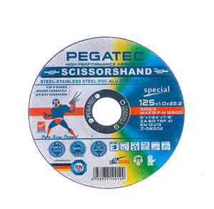 Disque de coupe haute performance PEGATEC SPECIAL 5'' <span class=keywords><strong>125</strong></span> <span class=keywords><strong>x</strong></span> 1 <span class=keywords><strong>x</strong></span> 22 mm en oxyde pour meuleuse d'angle - Product Image 1