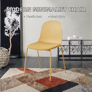 Modern Minimalist High Quality PP Plastic <b>Dining</b> <b>Chair</b> with Fabric Upholstery for Outdoor Home Furniture Use - Product Image 2