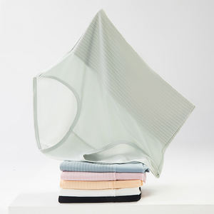 Nuovi Arrivi all'Ingrosso: Slip da Donna a Vita Alta in <span class=keywords><strong>Seta</strong></span> Ghiaccio, Traspiranti, Antibatterici, Sottili, con Ricamo 3D per Uso Quotidiano - Product Image 1