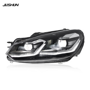 ชุดไฟหน้า Jushun Golf 6 แบบ LED พร้อมไฟวิ่งกลางวันและไฟเลี้ยว ชุดติดตั้งเพิ่มเติมสำหรับ Mk6 12v สีเงิน ดำ แดง รุ่นเส้นด้าย - Product Image 4