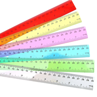 Règles en plastique colorées promotionnelles de 30 cm (12 pouces) pour étudiants, logo personnalisé, règle droite, papeterie et fournitures scolaires
