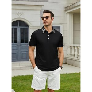 Camiseta Polo Personalizada para Hombre, Manga Corta, Secado Rápido, Absorbe la Humedad, Camiseta de Golf Negra, Talla M - Product Image 2