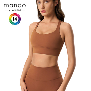 Mando Logo personnalisé Soutien-gorge de haute qualité Hot Sexy Soft High Impact Cross Back Sports Bra Women's Gym Running Training - Product Image 2