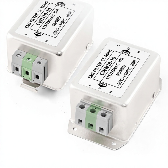 Single-phase AC Power EMI Filter CWN18/13/19-20A-S/10A/30A/6A Terminal Block Rail Type CE Certified ROHS Certified