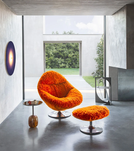 Sedia girevole moderna <span class=keywords><strong>FEN</strong></span> <span class=keywords><strong>DI</strong></span> girevole soffice con poltrona girevole in stile retrò in stile ottomano, sedia girevole FENDY - Product Image 4