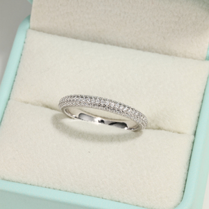 1.0 mm 0.82 CTW Dải băng Moissanite thanh lịch đầy đủ vĩnh cửu với thiết kế Micro Pave dày đặc Bạc 925 có độ sáng cao dành cho cô dâu MR0208 - Product Image 5