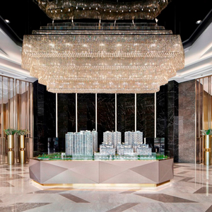 Đương đại lớn <span class=keywords><strong>LED</strong></span> Đèn chùm cho nhà hàng khách sạn sảnh trang trí nội thất điều khiển từ xa Chế độ - Product Image 1