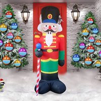 Accessoires de défilé de Noël marionnettes de soldat gonflables légères marionnettes de costume de soldat de Noël gonflables pour adultes avec lumière LED