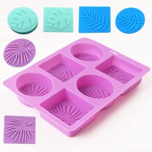 Molde de Silicona Rectangular Ovalado Reutilizable de Fábrica MUYULINS, con Patrón de Hojas LFGB, Fácil de Usar, Herramienta 3D para Hacer Pasteles y Jabones - Product Image 4