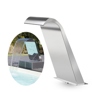 Spillway Pond Cascada <span class=keywords><strong>Alberca</strong></span> Pared <span class=keywords><strong>de</strong></span> pie LED Piscina Cascadas Cortina <span class=keywords><strong>de</strong></span> acero inoxidable Fuente interior con tira <span class=keywords><strong>de</strong></span> luces LED <span class=keywords><strong>de</strong></span> color - Product Image 2