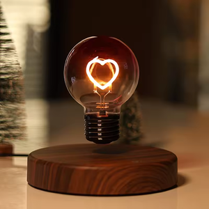 Ampoule <span class=keywords><strong>coeur</strong></span> Love Maglev avec lampe de table auto-rotative rechargeable USB pour chambre chevet décor cadeau veilleuse - Product Image 3