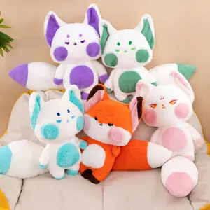 Fashional Big Tail Fox Doll Cute Decorations Soft Animal Pillow Plush Fox Stuffed Animal Toys for Girls Gifts