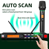 Harga Terjangkau R7 Profesional UHF Wireless Mic Mikrofon Nirkabel untuk Pertunjukan Panggung Gereja