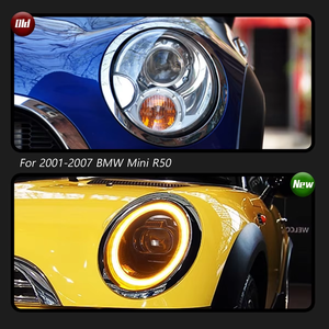 TYPY Nuovo Faro a LED Aggiornato Modificato Gruppo Ottico Completo per BMW <span class=keywords><strong>Mini</strong></span> R50 R52 <span class=keywords><strong>R53</strong></span> 2001-2007 con Indicatori di Direzione e Luci di Marcia Diurna - Product Image 2