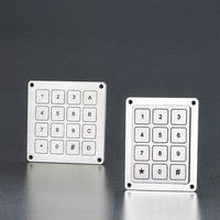 Approvisionnement d'usine IP68 clavier contrôle d'accès USB 4X4 matrice métal lunette Piezo Contact claviers et claviers