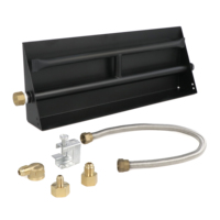 Kit de brûleur de cheminée au gaz professionnel de type H avec plaque noire, ensemble d'installation complet pour les cheminées intérieures et extérieures