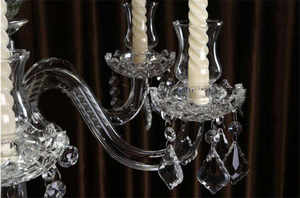 <span class=keywords><strong>Chandelier</strong></span> en verre de <span class=keywords><strong>cristal</strong></span> à <span class=keywords><strong>5</strong></span> bras, pièce maîtresse de mariage élégante et décoration de table avec branche, bougeoir, nouveauté - Product Image 5