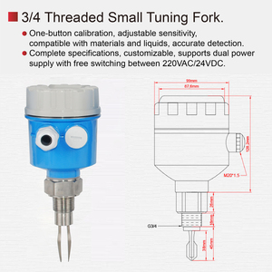 מערכת אזעקת מים עם מחבר תעופה מתג מפלס נוזל קומפקטי חיישן מזלג כוונון 45 מ״מ - Product Image 4