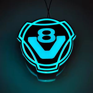 Badge lumineux LED coloré HST-25123 24V <span class=keywords><strong>V8</strong></span> Logo, compatible avec les camions lourds <span class=keywords><strong>Scania</strong></span>, emblème de calandre personnalisé - Product Image 2