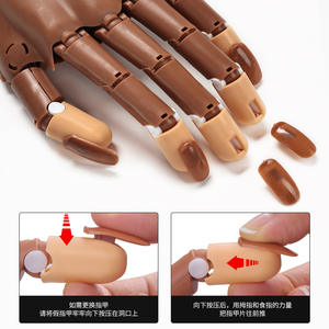 Modèle de main d'entraînement pour ongles, amovible, pour manucure DIY, avec articulations des doigts, pour la pratique des ongles en acrylique, mains de prothèse - Product Image 4