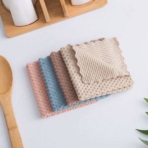 Square Home Kitchen Dish Cleaning <b>Microfiber</b> <b>Towel</b> Anti-grease Wiping Rags Efficient Absorbent 24.5x24cm Cloth - Product Image 6