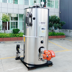 Planta de pirólisis con caldera de vapor encamisada Ace de 50L, caldera de vapor encamisada con quemador Acegas para horno de pizza - Product Image 4